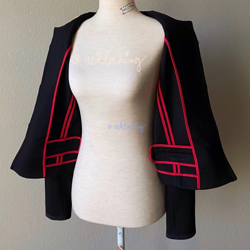 Military Inspired Red-trimmed EXPRESS JACKET -NWOT - Picture 3 of 15